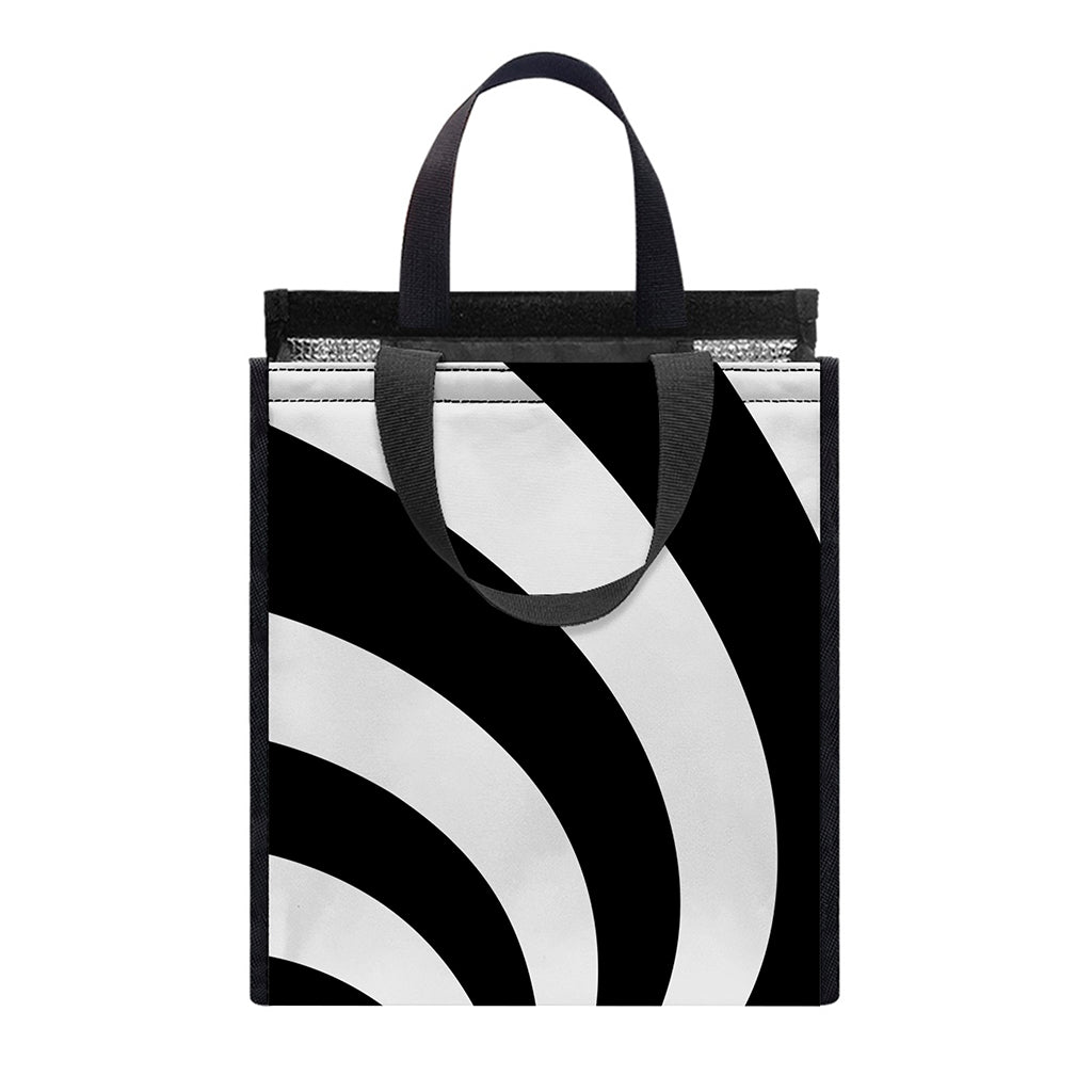 Swirl Optical Illusion Print Insulated Lunch Tote