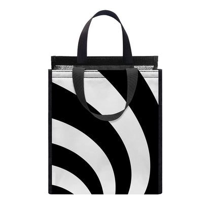 Swirl Optical Illusion Print Insulated Lunch Tote
