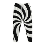 Swirl Optical Illusion Print Jogger Pants