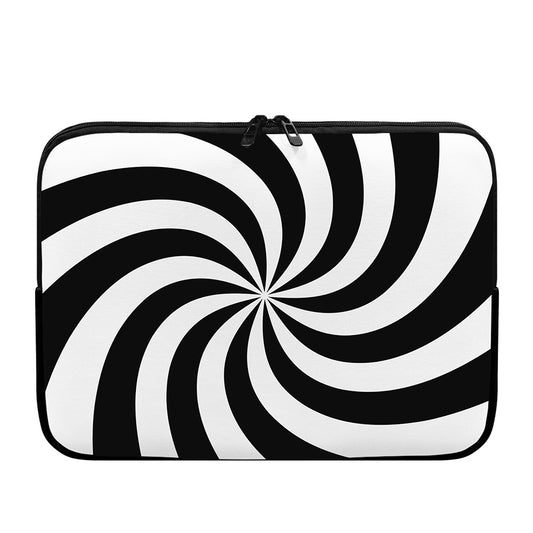 Swirl Optical Illusion Print Laptop Sleeve