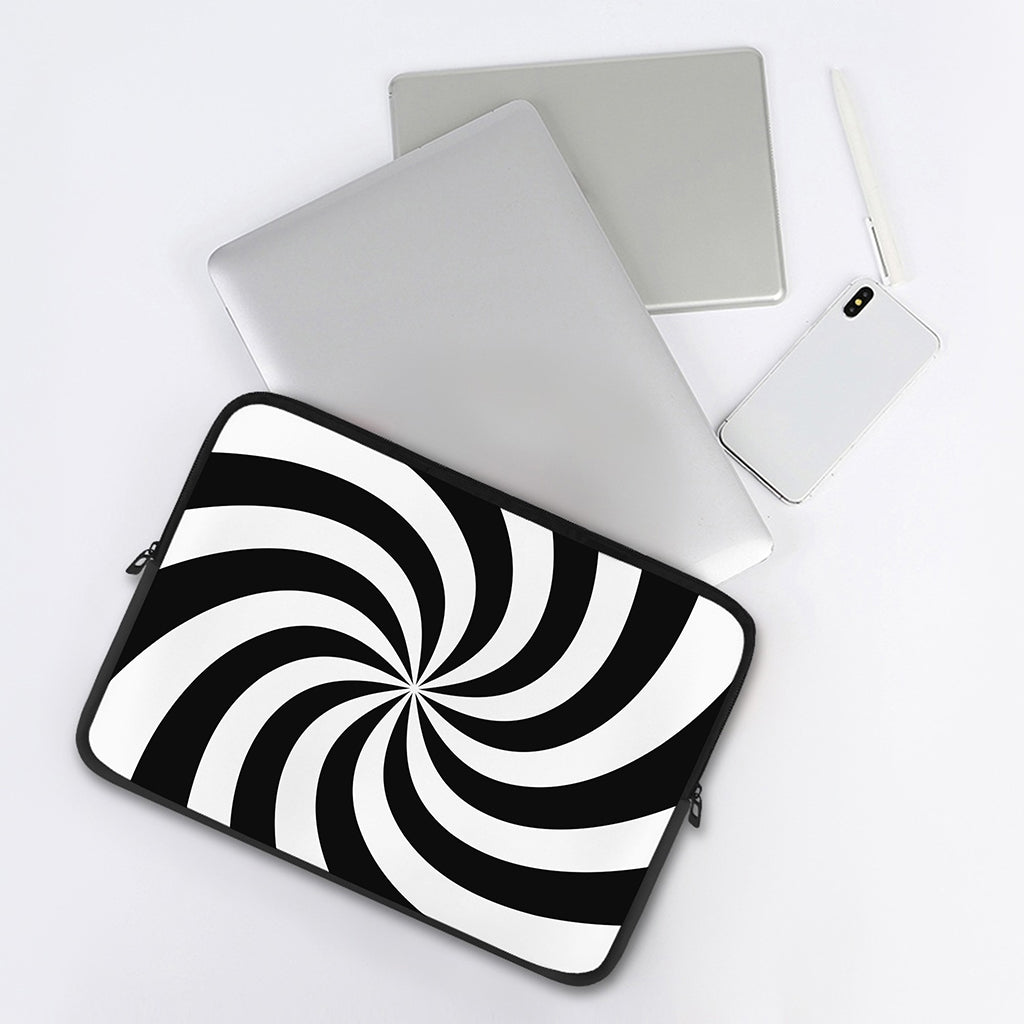 Swirl Optical Illusion Print Laptop Sleeve