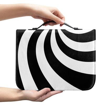 Swirl Optical Illusion Print Leather Bible Cover