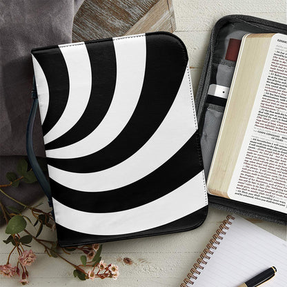 Swirl Optical Illusion Print Leather Bible Cover