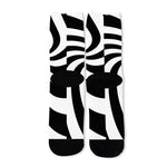 Swirl Optical Illusion Print Long Socks