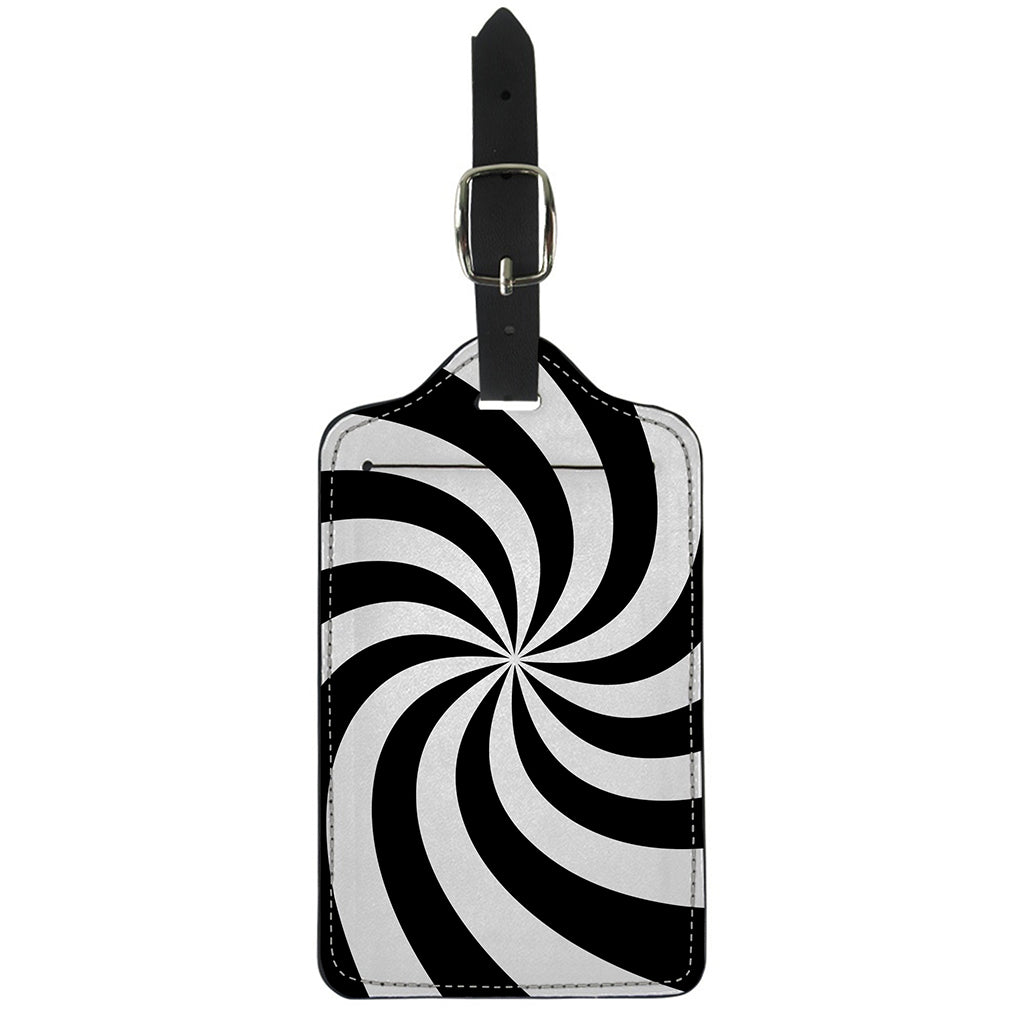 Swirl Optical Illusion Print Luggage Tag