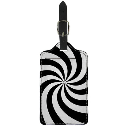 Swirl Optical Illusion Print Luggage Tag
