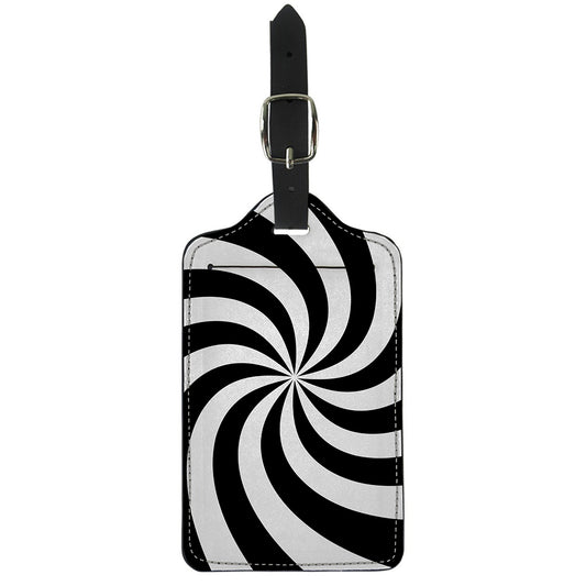 Swirl Optical Illusion Print Luggage Tag
