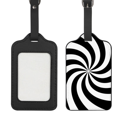 Swirl Optical Illusion Print Luggage Tag