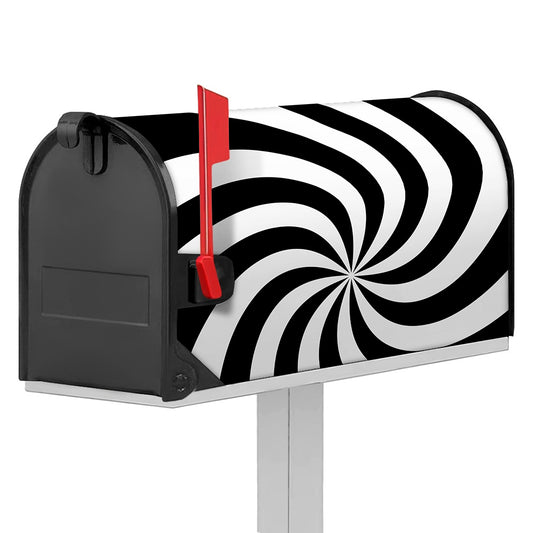 Swirl Optical Illusion Print Mailbox Cover