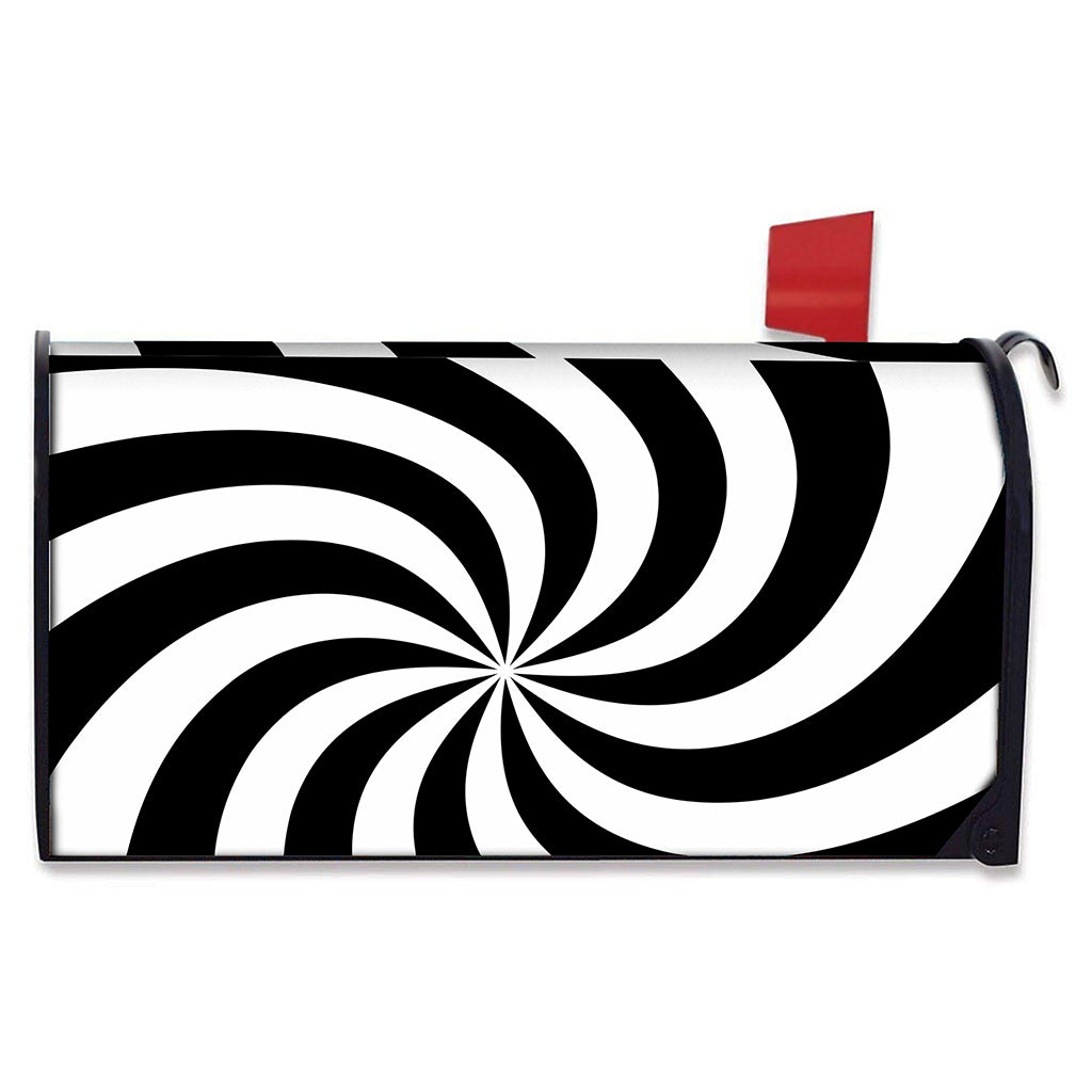 Swirl Optical Illusion Print Mailbox Cover