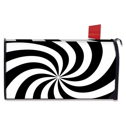 Swirl Optical Illusion Print Mailbox Cover