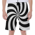 Swirl Optical Illusion Print Men's Beach Shorts