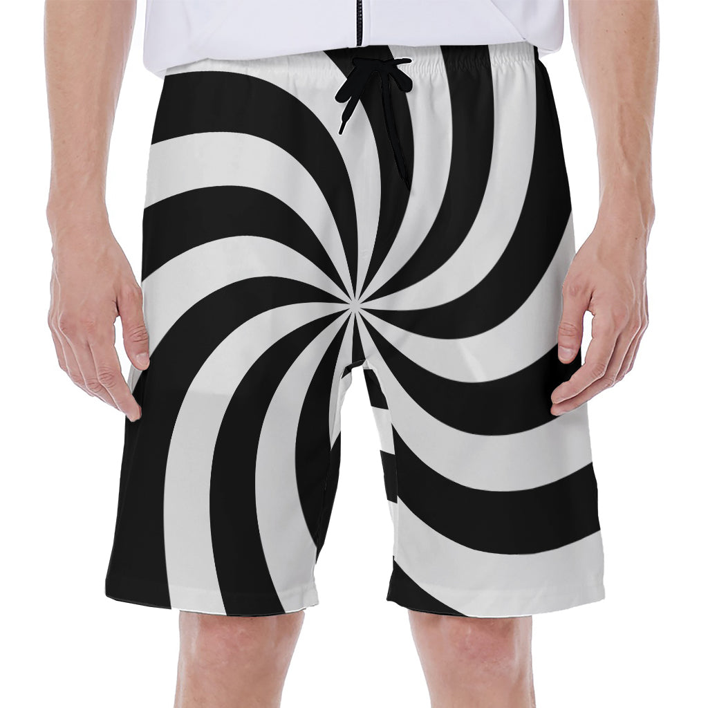 Swirl Optical Illusion Print Men's Beach Shorts