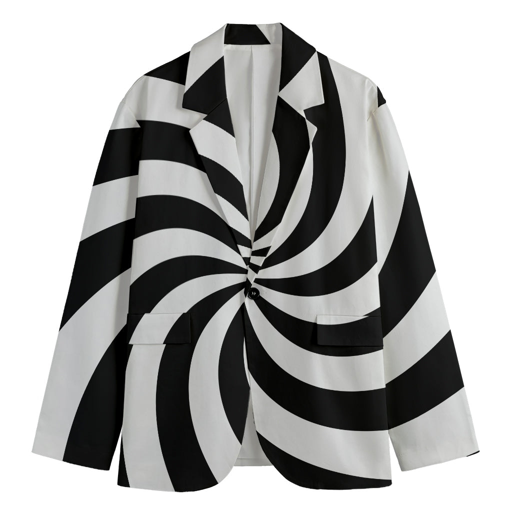 Swirl Optical Illusion Print Men's Blazer