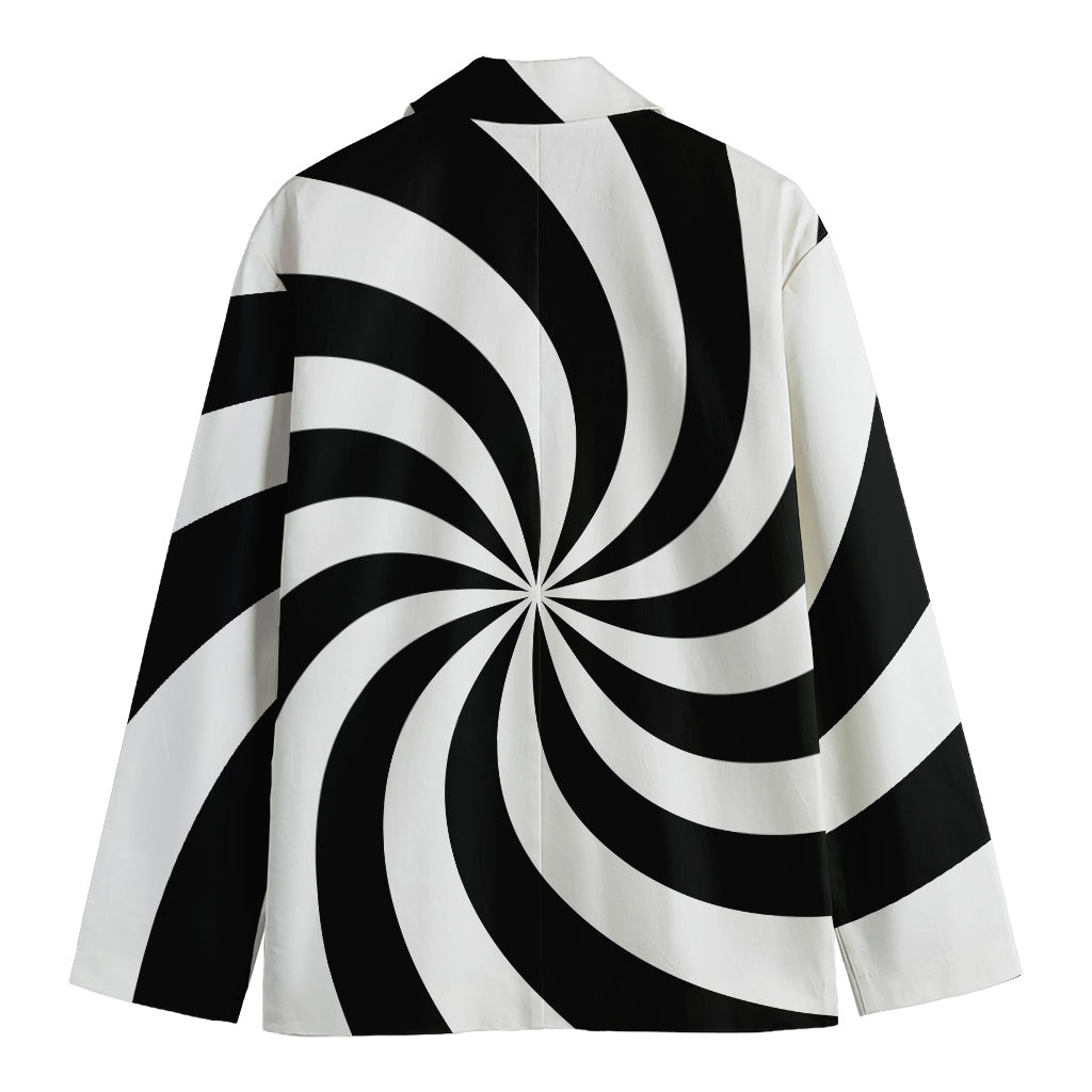 Swirl Optical Illusion Print Men's Blazer