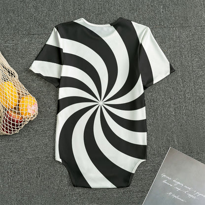 Swirl Optical Illusion Print Men's Bodysuit