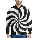 Swirl Optical Illusion Print Men's Bomber Jacket