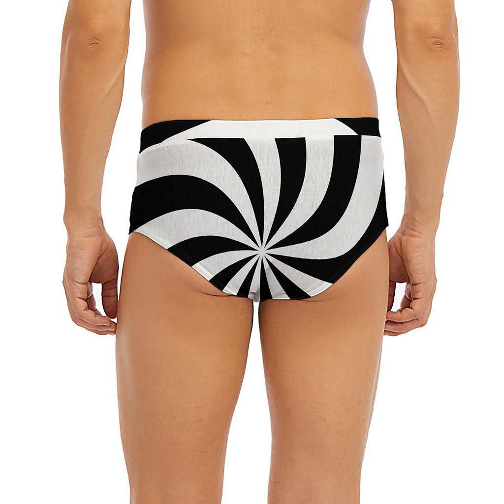 Swirl Optical Illusion Print Men's Briefs