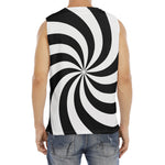 Swirl Optical Illusion Print Men's Fitness Tank Top