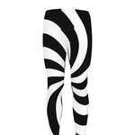 Swirl Optical Illusion Print Men's leggings