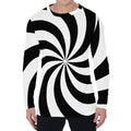 Swirl Optical Illusion Print Men's Long Sleeve T-Shirt