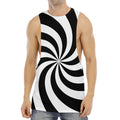 Swirl Optical Illusion Print Men's Muscle Tank Top