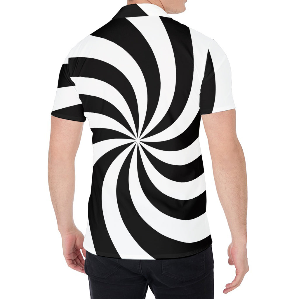 Swirl Optical Illusion Print Men's Shirt