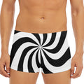 Swirl Optical Illusion Print Men's Short Boxer Briefs