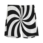 Swirl Optical Illusion Print Men's Sports Shorts