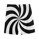 Swirl Optical Illusion Print Men's Sports Shorts