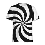 Swirl Optical Illusion Print Men's Sports T-Shirt