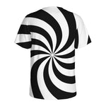 Swirl Optical Illusion Print Men's Sports T-Shirt