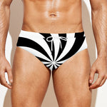Swirl Optical Illusion Print Men's Swim Briefs
