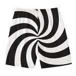 Swirl Optical Illusion Print Men's Swim Trunks