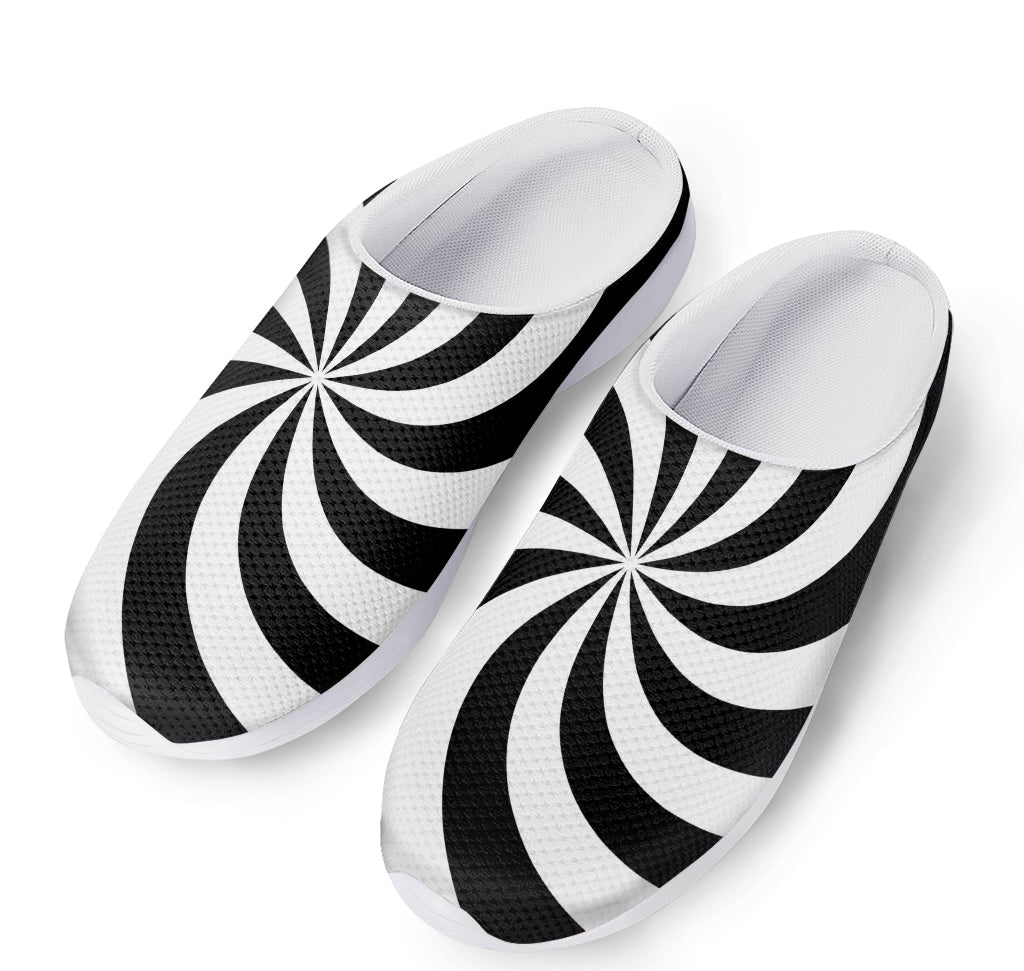 Swirl Optical Illusion Print Mesh Casual Shoes