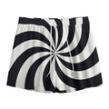 Swirl Optical Illusion Print Mesh Shorts
