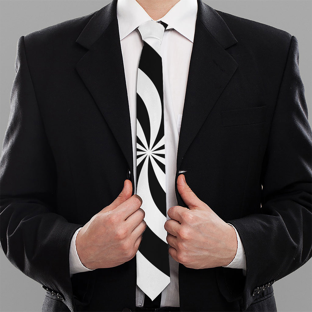 Swirl Optical Illusion Print Necktie