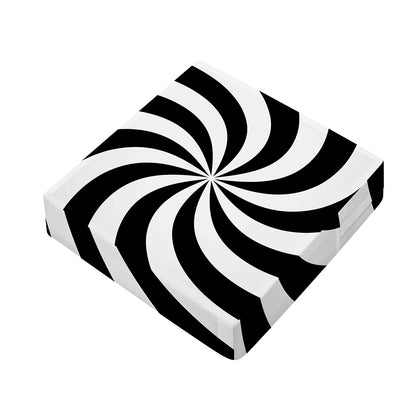 Swirl Optical Illusion Print Outdoor Seat Cushion Cover