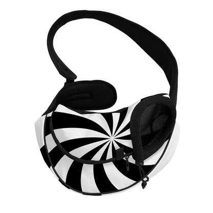 Swirl Optical Illusion Print Pet Sling Carrier