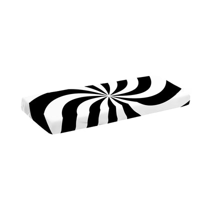 Swirl Optical Illusion Print Piano Keyboard Cover
