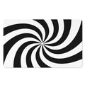 Swirl Optical Illusion Print Polyester Doormat