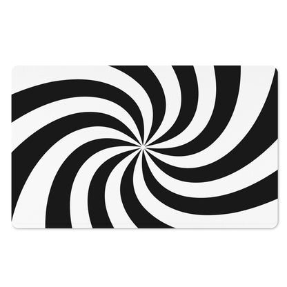 Swirl Optical Illusion Print Polyester Doormat
