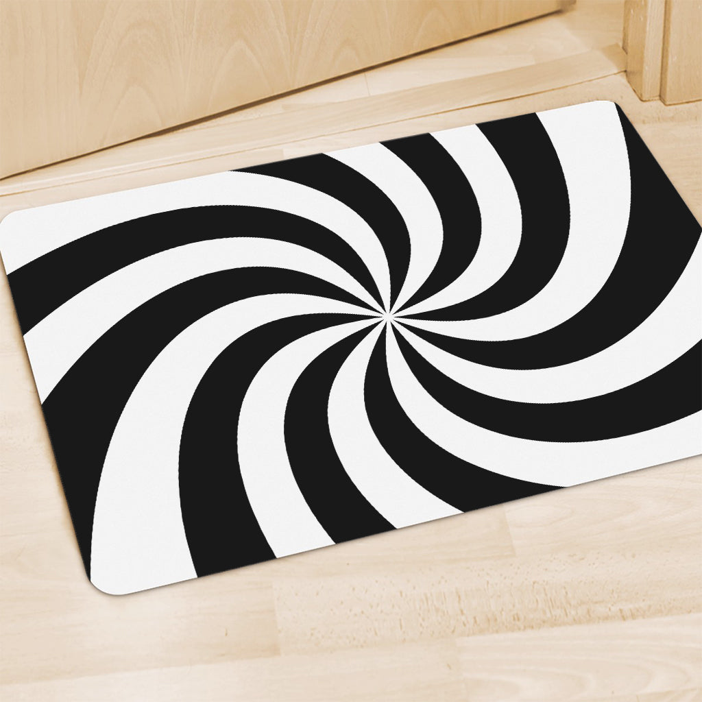 Swirl Optical Illusion Print Polyester Doormat
