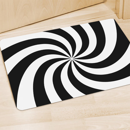 Swirl Optical Illusion Print Polyester Doormat
