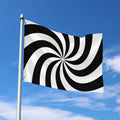 Swirl Optical Illusion Print Polyester Flag