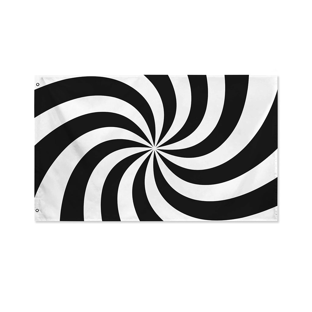 Swirl Optical Illusion Print Polyester Flag