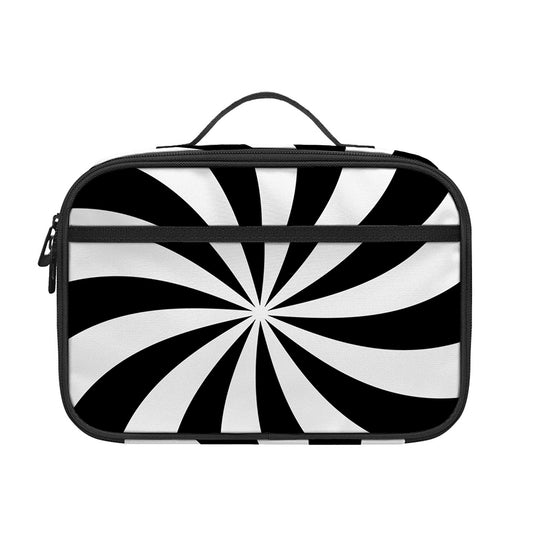 Swirl Optical Illusion Print Portable Lunch Bag