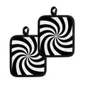 Swirl Optical Illusion Print Pot Holders