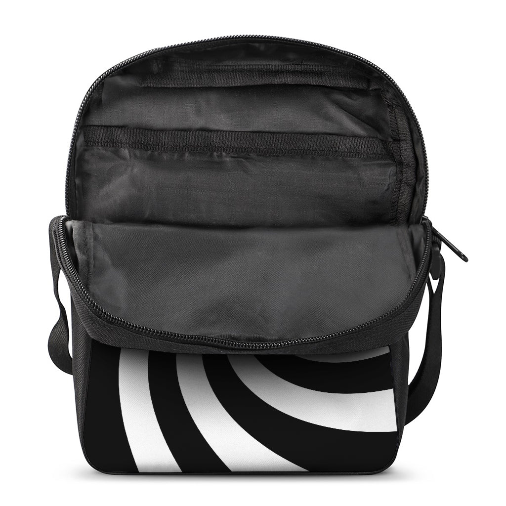 Swirl Optical Illusion Print Rectangular Crossbody Bag
