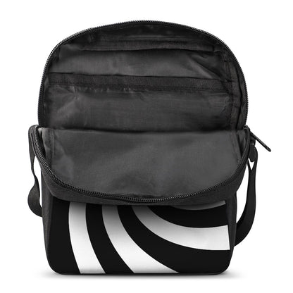 Swirl Optical Illusion Print Rectangular Crossbody Bag